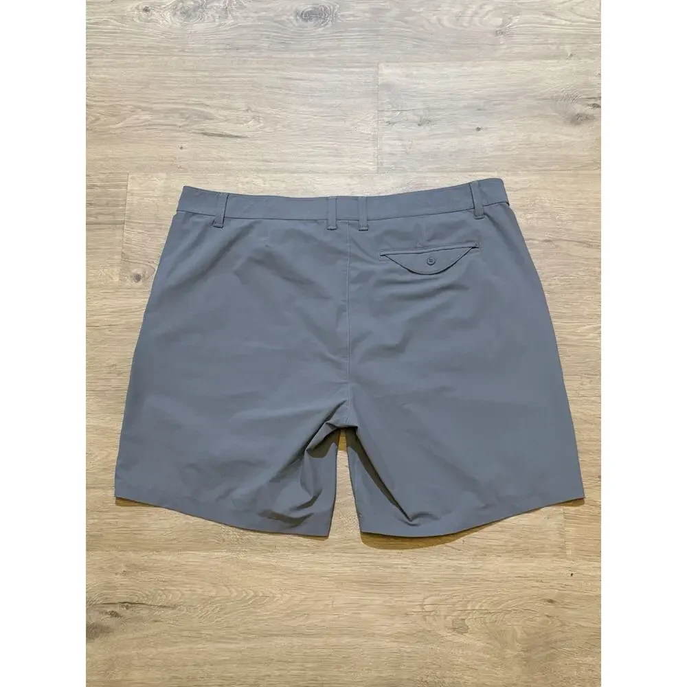 Rhone Commuter Shorts Mens 38 Lt Gray Khaki Performance Stretch Chino Athletic